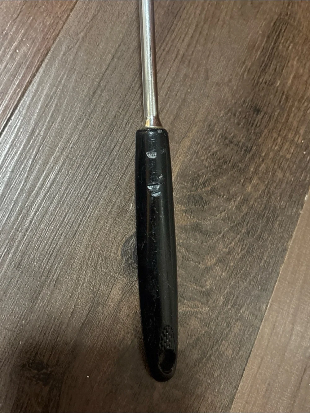 Vtg Ecko Stainless Steel Slotted Spatula with Black Handle